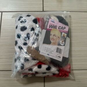 Dalmatian Print Costume Set with Wig Cap